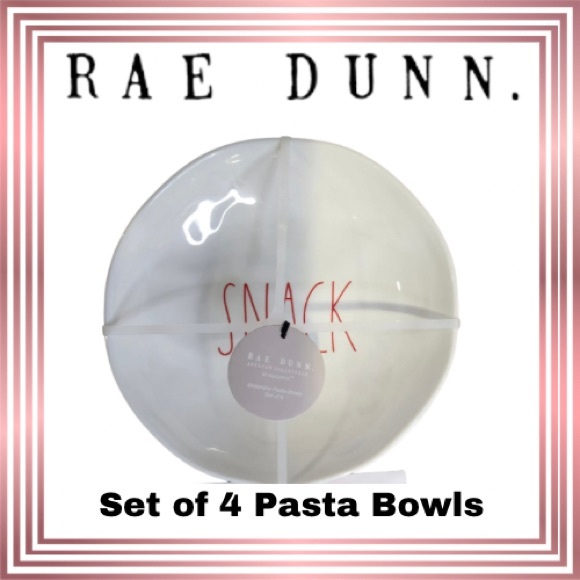RAE DUNN Set of 4 “Pasta Bowls” - Picture 4 of 7